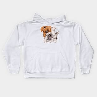 English bulldog skull Kids Hoodie